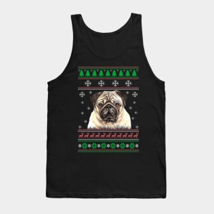 Cute Pug Dog Lover Ugly Christmas Sweater For Women And Men Funny Gifts Tank Top